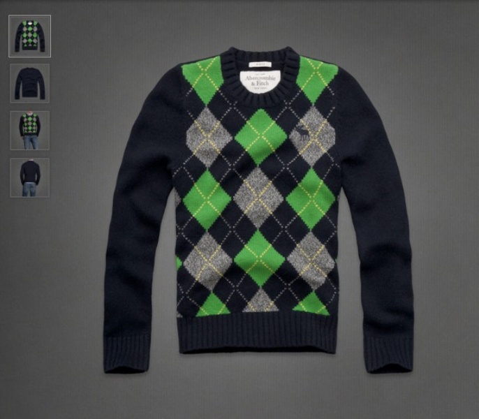 Abercrombie Fitch Hombres De Cuello Redondo Jersey AF6320